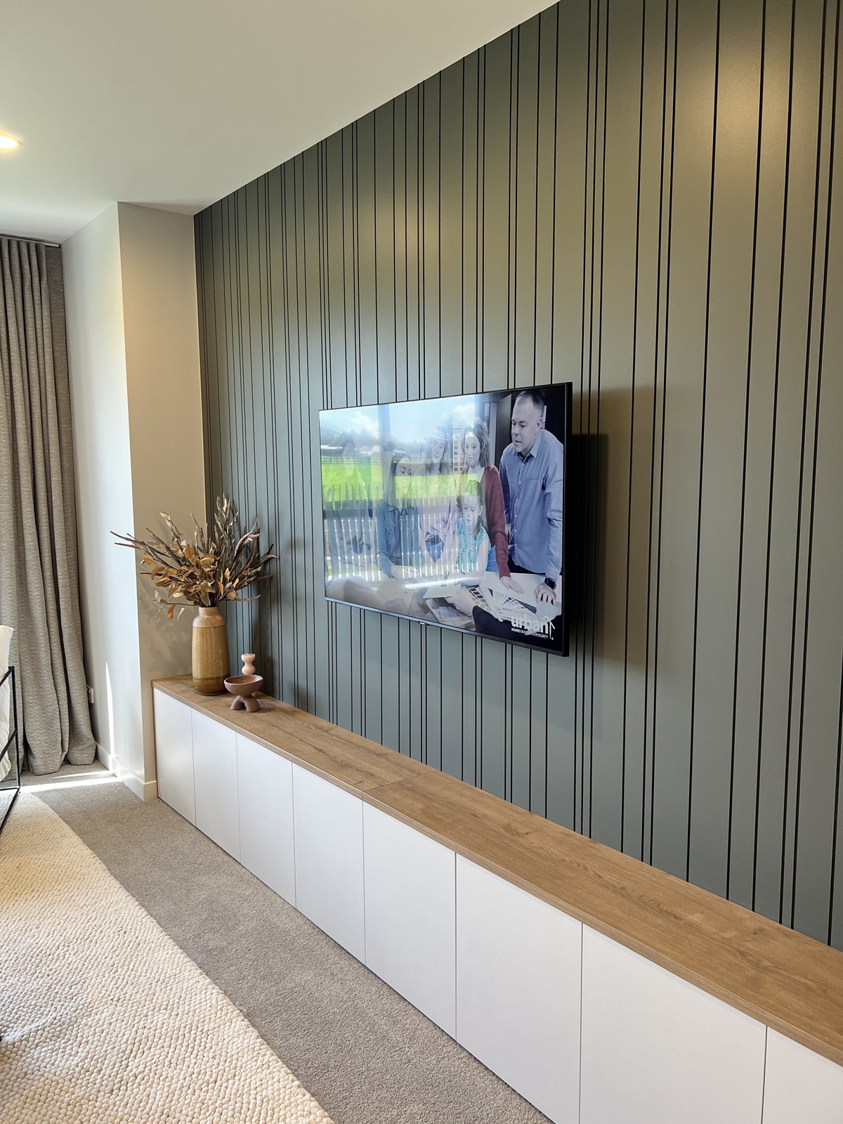 batten wall panel living room